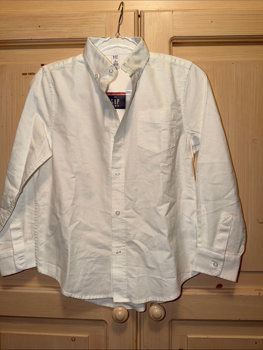 GAP White Button-Down Oxford Kids Shirt